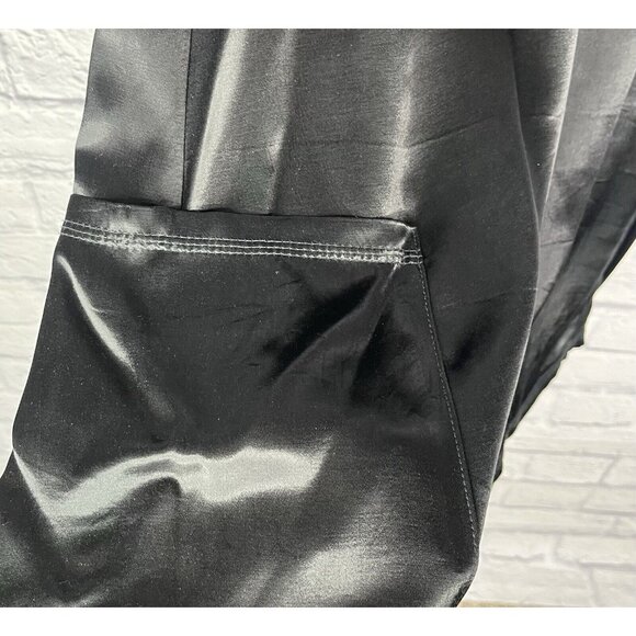 ANZEVINO AND FLORENCE Women's Black Knit Silky Pocketed Dress Small - Picture 3 of 6